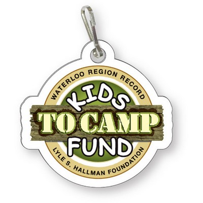 Custom Zipper Pulls (6 sq/in) .030 Compressed Laminated Plastic, Full Color