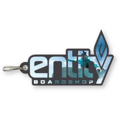Custom Zipper Pulls (5 sq/in) .030 Compressed Laminated Plastic, Full Color